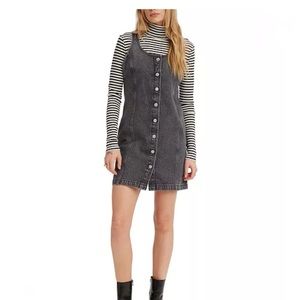LEVI’S Tuli Denim Front Button Fitted Mini Dress Size M
